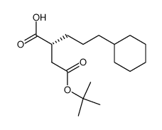 (2R)-2-[2-(tert-butoxy)-2-oxoethyl]-5-cyclohexylpentanoic acid结构式