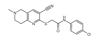 N-(4-chlorophenyl)-2-((3-cyano-6-methyl-5,6,7,8-tetrahydro-1,6-naphthyridin-2-yl)thio)acetamide Structure