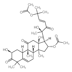 19-Norlanosta-5,23-diene-3,11,22-trione,16,25-bis(acetyloxy)-2,20-dihydroxy-9-methyl-, (2b,9b,10a,16a,23E)- (9CI)结构式