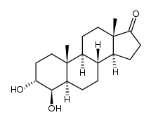 3α,4β-dihydroxy-5α-androstane-17-one Structure