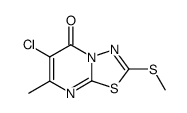 6-chloro-7-methyl-2-methylsulfanyl-[1,3,4]thiadiazolo[3,2-a]pyrimidin-5-one结构式
