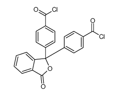 4-[1-(4-carbonochloridoylphenyl)-3-oxo-2-benzofuran-1-yl]benzoyl chloride结构式
