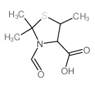 3-formyl-2,2,5-trimethyl-thiazolidine-4-carboxylic acid结构式