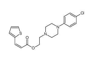 2-[4-(4-chlorophenyl)piperazin-1-yl]ethyl (E)-3-thiophen-2-ylprop-2-enoate Structure