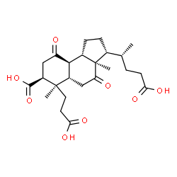 7,12-Dioxo-3,4-seco-5α-cholane-3,4,24-trioic acid结构式