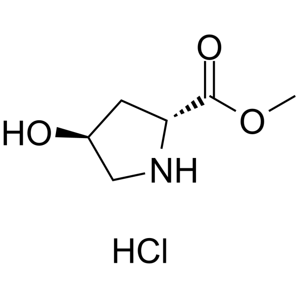 tans-4-Hydroxy-D-proline methyl ester hydrochloride structure