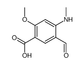 5-formyl-2-methoxy-4-methylaminobenzoic acid结构式