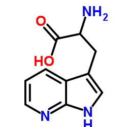 (S)-2-氨基-3-(1H-吡咯并[2,3-b]吡啶-3-基)丙酸结构式