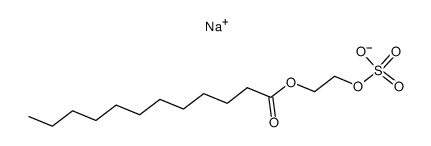 sulfuric acid mono-(2-lauroyloxy-ethyl ester), sodium-salt结构式