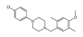 1-(4-chlorophenyl)-4-[(4-methoxy-2,5-dimethylphenyl)methyl]piperazine Structure