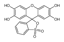 1,1-dioxo-1λ6-spiro[benz[c][1,2]oxathiol-3,9'-xanthene]-2',3',6',7'-tetraol结构式