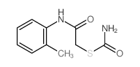 Carbamothioic acid,S-[2-[(2-methylphenyl)amino]-2-oxoethyl] ester structure