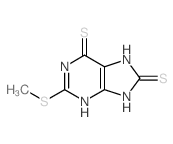 2-methylsulfanyl-7,9-dihydro-3H-purine-6,8-dithione结构式