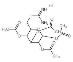 [2,3,5-triacetyloxy-6-(carbamimidoylsulfanylmethyl)oxan-4-yl] acetate结构式
