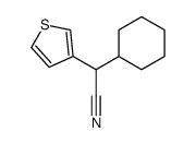 2-cyclohexyl-2-thiophen-3-ylacetonitrile Structure