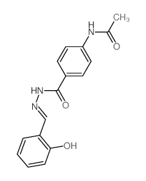 Benzoic acid,4-(acetylamino)-, 2-[(2-hydroxyphenyl)methylene]hydrazide结构式