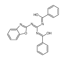 N-[N'-(1,3-benzoxazol-2-yl)-N-benzoylcarbamimidoyl]benzamide Structure