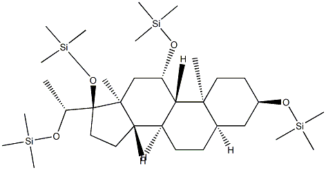 Silane, [[(3alpha,5beta,11beta,20R)-pregnane-3,11,17,20-tetrayl]tetrak is(oxy)]tetrakis*trimethyl-结构式