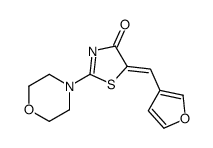 (5Z)-5-(furan-3-ylmethylidene)-2-morpholin-4-yl-1,3-thiazol-4-one Structure