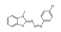 cis-1-(4-Chlorphenyl)-3-(3-methyl-benzthiazolin-2-yliden)triazen结构式