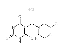 5-[bis(2-chloroethyl)aminomethyl]-6-methyl-2-sulfanylidene-1H-pyrimidin-4-one Structure
