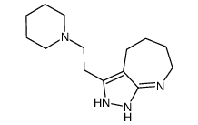 Pyrazolo[3,4-b]azepine, 1,4,5,6,7,8-hexahydro-3-[2-(1-piperidinyl)ethyl]- (9CI) structure