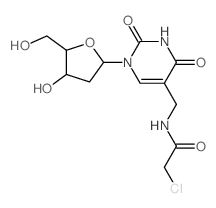 2-chloro-N-[[1-[4-hydroxy-5-(hydroxymethyl)oxolan-2-yl]-2,4-dioxo-pyrimidin-5-yl]methyl]acetamide Structure