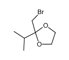 2-(bromomethyl)-2-propan-2-yl-1,3-dioxolane结构式