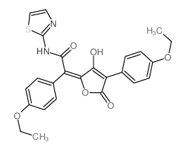 Benzeneacetamide,4-ethoxy-a-[4-(4-ethoxyphenyl)-3-hydroxy-5-oxo-2(5H)-furanylidene]-N-2-thiazolyl-,(E)- (9CI) structure