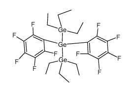 1,1,1,3,3,3-Hexaethyl-2,2-bis(pentafluorphenyl)trigerman Structure