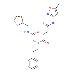 Butanediamide, N-(5-methyl-3-isoxazolyl)-N-[2-oxo-2-[[(tetrahydro-2-furanyl)methyl]amino]ethyl]-N-(2-phenylethyl)- (9CI) Structure