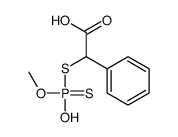 2-[hydroxy(methoxy)phosphinothioyl]sulfanyl-2-phenylacetic acid Structure