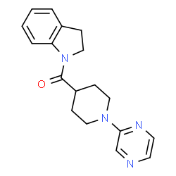 1H-Indole,2,3-dihydro-1-[(1-pyrazinyl-4-piperidinyl)carbonyl]-(9CI)结构式