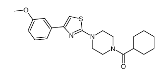 Piperazine, 1-(cyclohexylcarbonyl)-4-[4-(3-methoxyphenyl)-2-thiazolyl]- (9CI)结构式