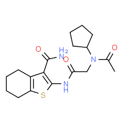 Benzo[b]thiophene-3-carboxamide, 2-[[(acetylcyclopentylamino)acetyl]amino]-4,5,6,7-tetrahydro- (9CI) Structure