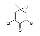 2-bromo-4,6-dichloro-4-methylcyclohexa-2,5-dien-1-one Structure
