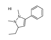 3-ethyl-1,2-dimethyl-5-phenyl-1,3-dihydropyrazol-1-ium,iodide Structure