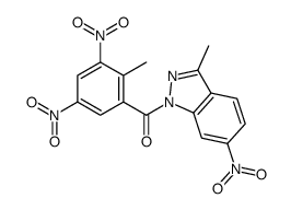 (2-methyl-3,5-dinitrophenyl)-(3-methyl-6-nitroindazol-1-yl)methanone结构式