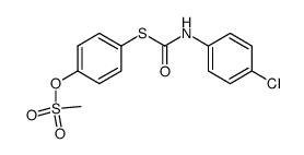 Methanesulfonic acid 4-(4-chloro-phenylcarbamoylsulfanyl)-phenyl ester Structure