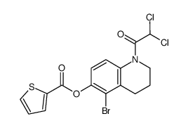 5-Bromo-1-(dichloroacetyl)-1,2,3,4-tetrahydro-6-(2-thenoyloxy)quinoline Structure