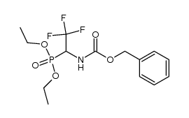 diethyl {1-[(benzyloxycarbonyl)amino]-2,2,2-trifluoroethyl}phosphonate Structure