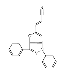 3-(1,3-diphenylfuro[3,2-c]pyrazol-5-yl)prop-2-enenitrile结构式