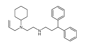 N'-cyclohexyl-N-(3,3-diphenylpropyl)-N'-prop-2-enylethane-1,2-diamine结构式