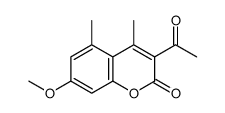 3-acetyl-7-methoxy-4,5-dimethylchromen-2-one结构式