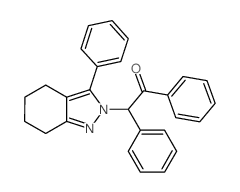 1,2-diphenyl-2-(3-phenyl-4,5,6,7-tetrahydroindazol-2-yl)ethanone Structure