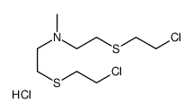 bis[2-(2-chloroethylsulfanyl)ethyl]-methylazanium,chloride Structure