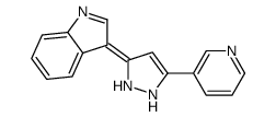 3-(5-pyridin-3-yl-1,2-dihydropyrazol-3-ylidene)indole结构式