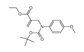 2-{[tert-Butoxycarbonyl-(4-methoxy-phenyl)-amino]-methyl}-acrylic acid ethyl ester Structure