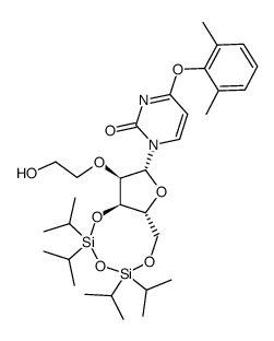 4-(2,6-dimethylphenoxy)-1-((6aR,8R,9R,9aR)-9-(2-hydroxyethoxy)-2,2,4,4-tetraisopropyltetrahydro-6H-furo[3,2-f][1,3,5,2,4]trioxadisilocin-8-yl)pyrimidin-2(1H)-one Structure