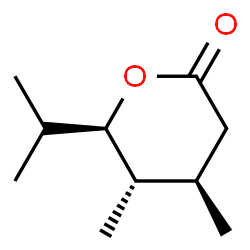 2H-Pyran-2-one,tetrahydro-4,5-dimethyl-6-(1-methylethyl)-,(4R,5S,6R)-rel-(9CI) Structure